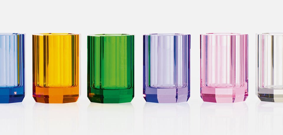 Luxury Matt Gold Liquid Soap Glass Dispenser | Violet - |VESIMI Design|