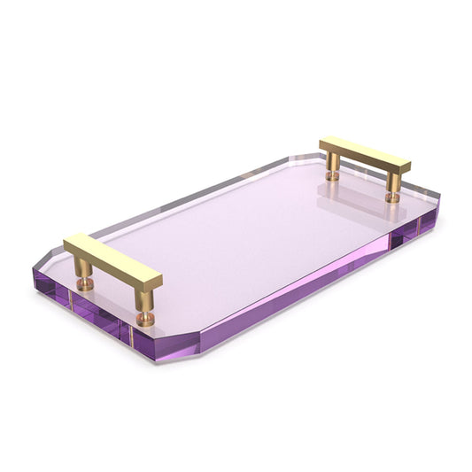 Luxury Violet / Purple Glass Tablet Tray by Decor Walther - |VESIMI Design|
