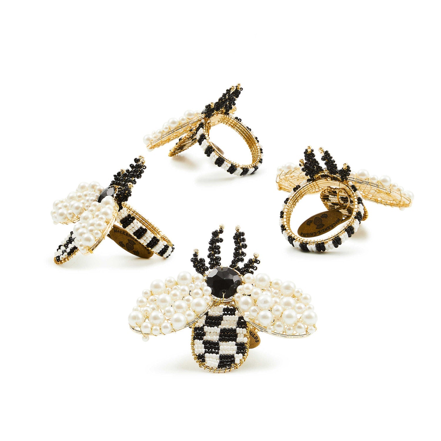 Mackenzie - Childs Bee Napkin Rings, Set of 4 - |VESIMI Design|