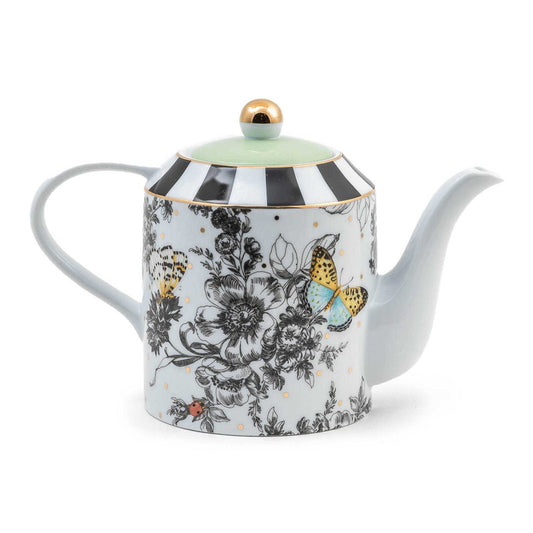 MacKenzie-Childs Butterfly Toile Teapot - |VESIMI Design| Luxury Bathrooms and Home Decor