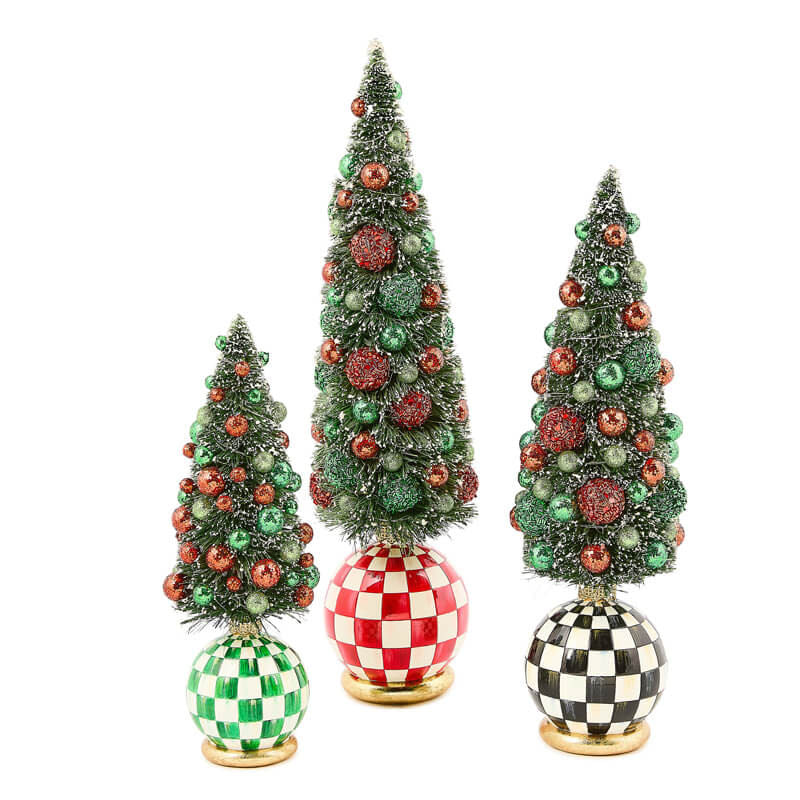 MacKenzie-Childs Check It Out Bottle Brush Tree