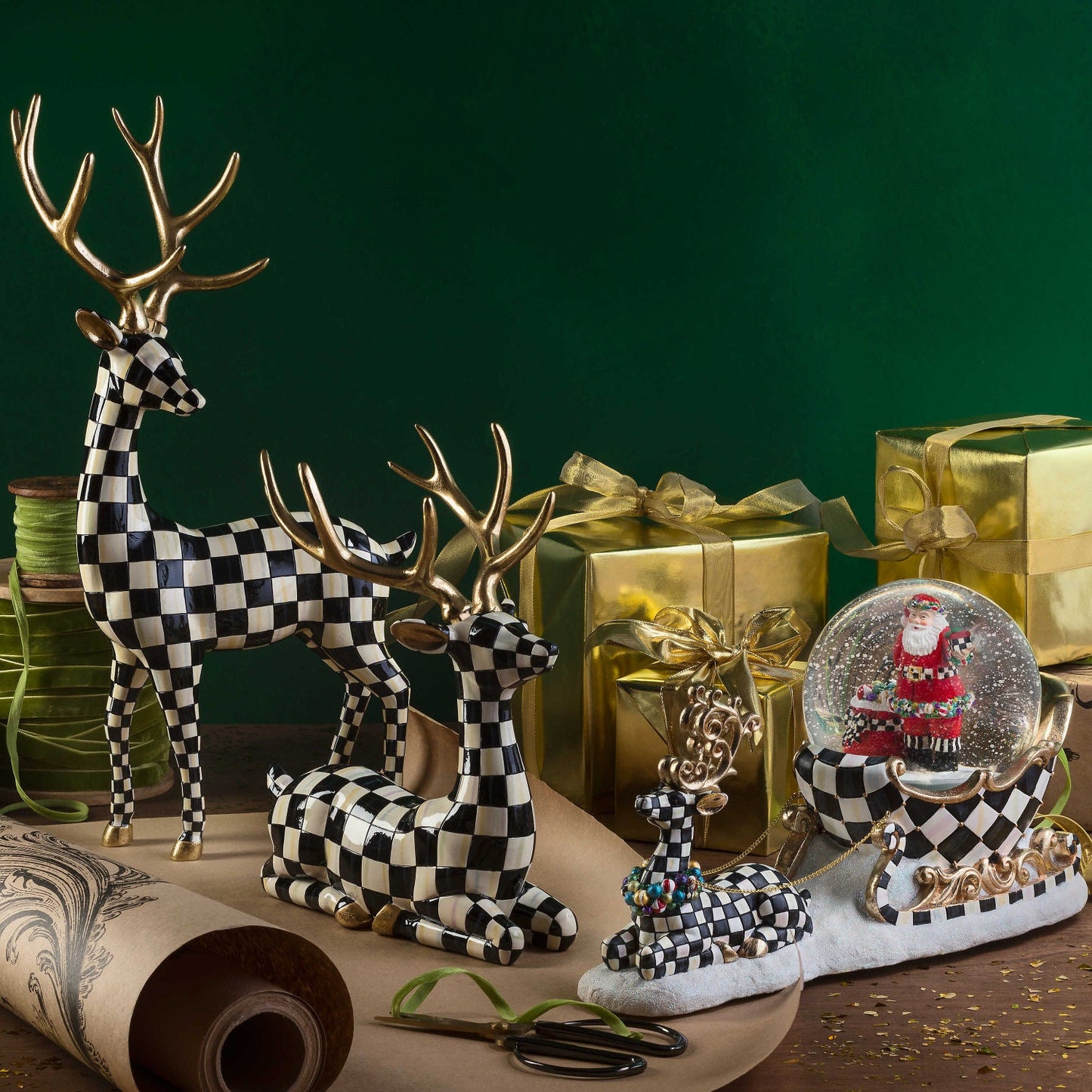 MacKenzie - Childs Checkmate Standing Deer - |VESIMI Design| Luxury Bathrooms and Home Decor