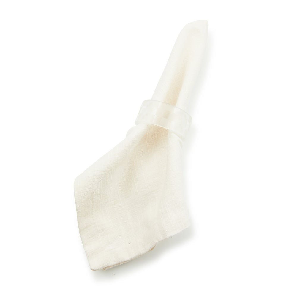 Check Glass Rings MacKenzie-Childs Clear Check Glass Napkin Ring, Set of 4 – |VESIMI Design|