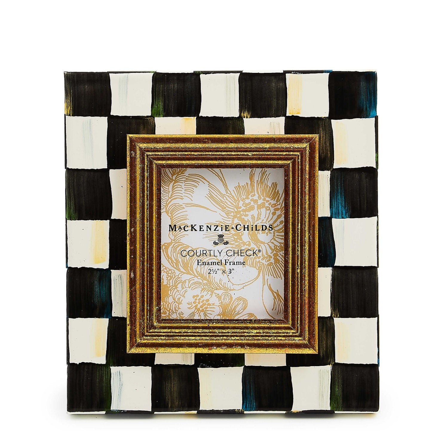 MacKenzie - Childs Courtly Check 2.5" x 3" Frame - |VESIMI Design| Luxury Bathrooms and Home Decor