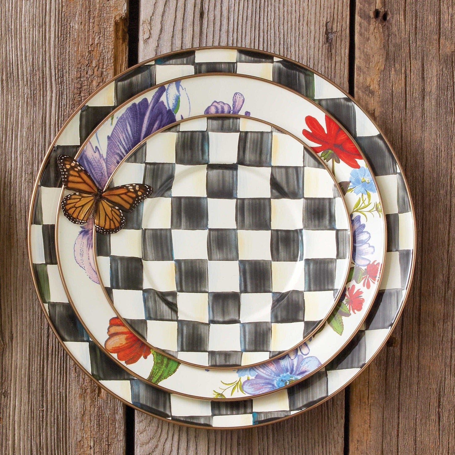 MacKenzie - Childs Courtly Check Charger/Plate - |VESIMI Design| Luxury Bathrooms and Home Decor