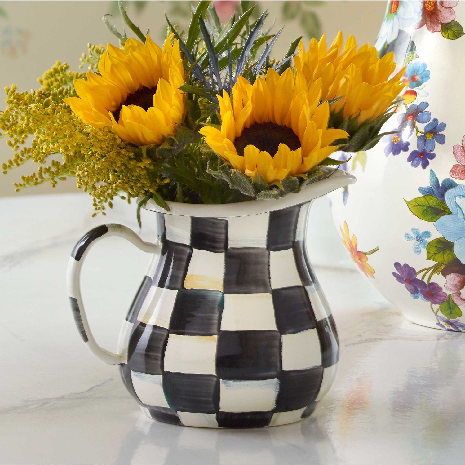 MacKenzie - Childs Courtly Check Creamer - |VESIMI Design| Luxury Bathrooms and Home Decor