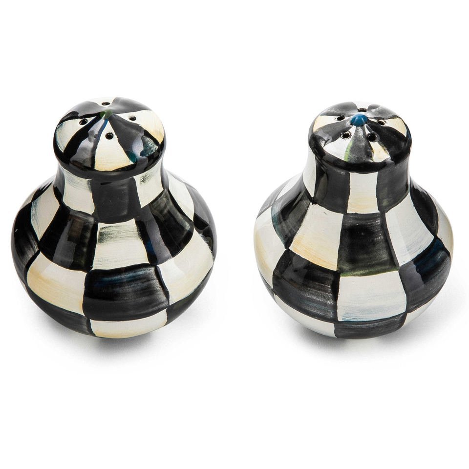MacKenzie - Childs Courtly Check Enamel Salt & Pepper Shakers - |VESIMI Design|