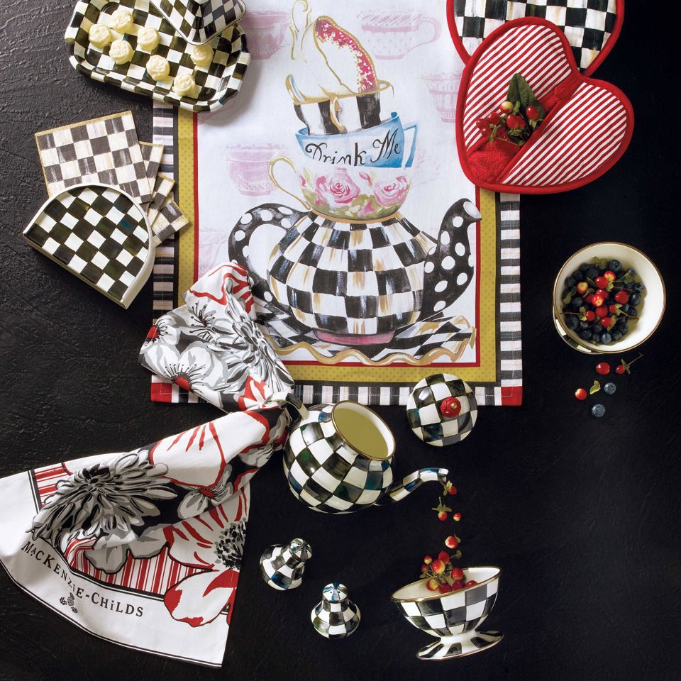 MacKenzie - Childs Courtly Check Enamel Salt & Pepper Shakers - |VESIMI Design|