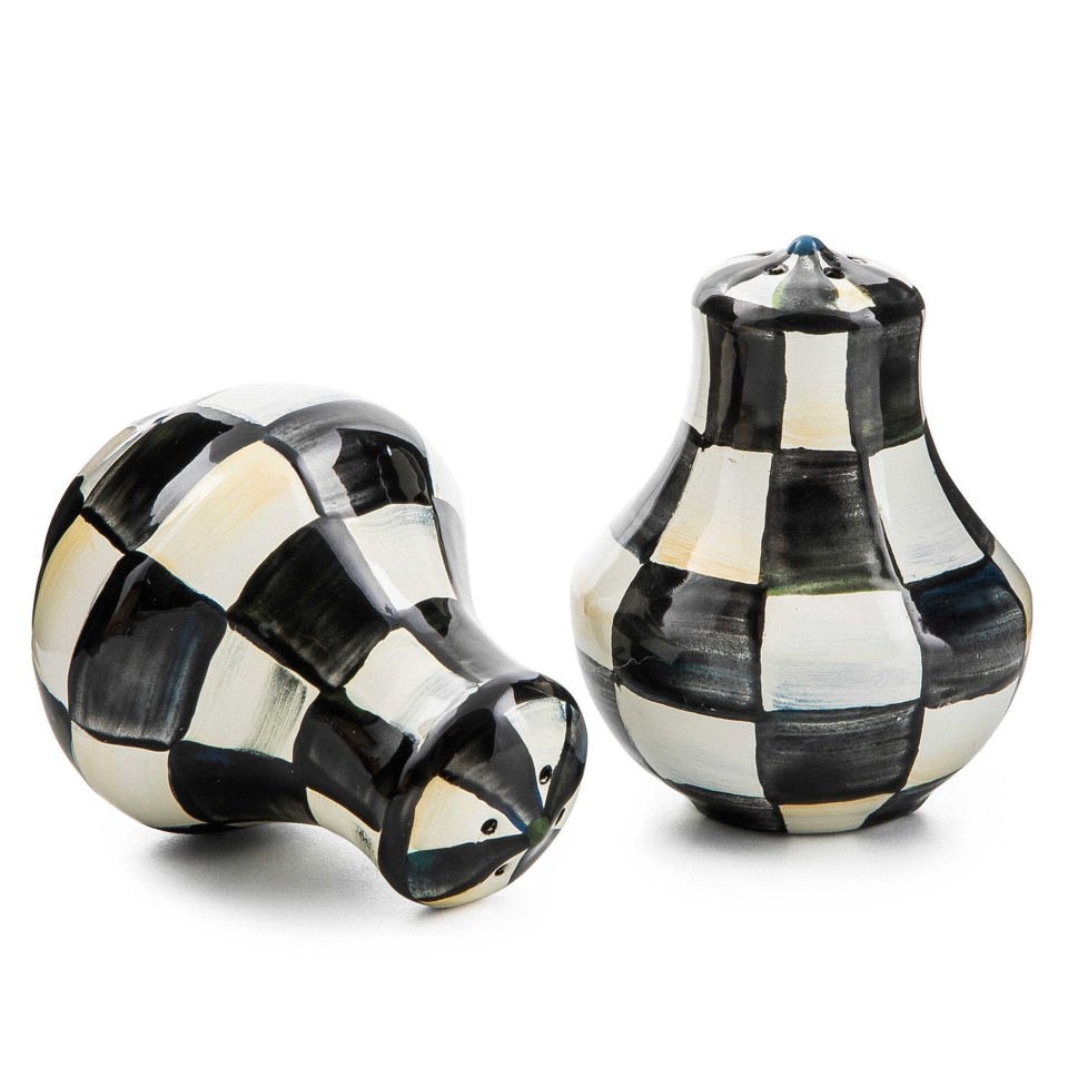MacKenzie - Childs Courtly Check Enamel Salt & Pepper Shakers - |VESIMI Design|