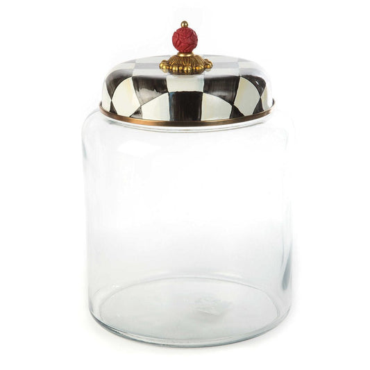 Mackenzie - Childs Courtly Check Storage Canister - Bigger - |VESIMI Design| Luxury Bathrooms and Home Decor