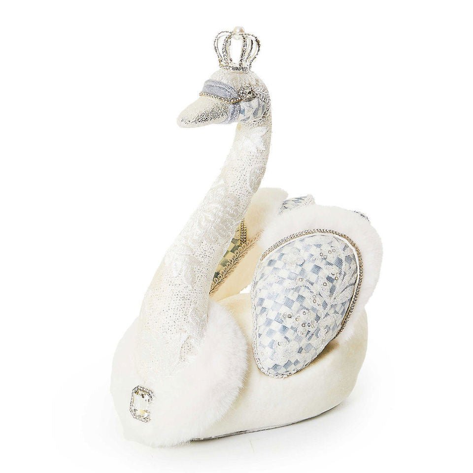 MacKenzie - Childs Crystal Palace Small Embellished Fabric Swan - |VESIMI Design| Luxury Bathrooms and Home Decor