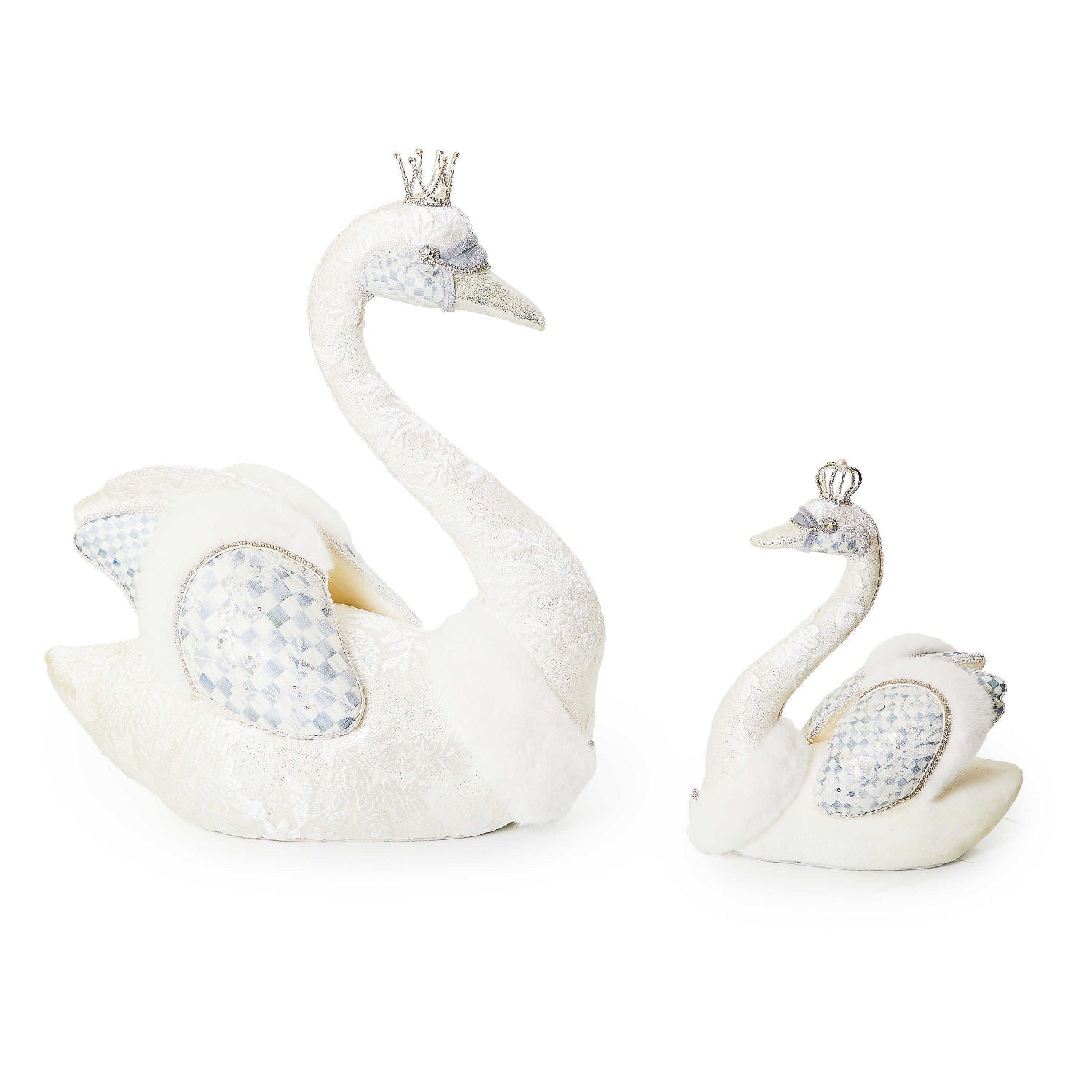 MacKenzie - Childs Crystal Palace Small Embellished Fabric Swan - |VESIMI Design| Luxury Bathrooms and Home Decor