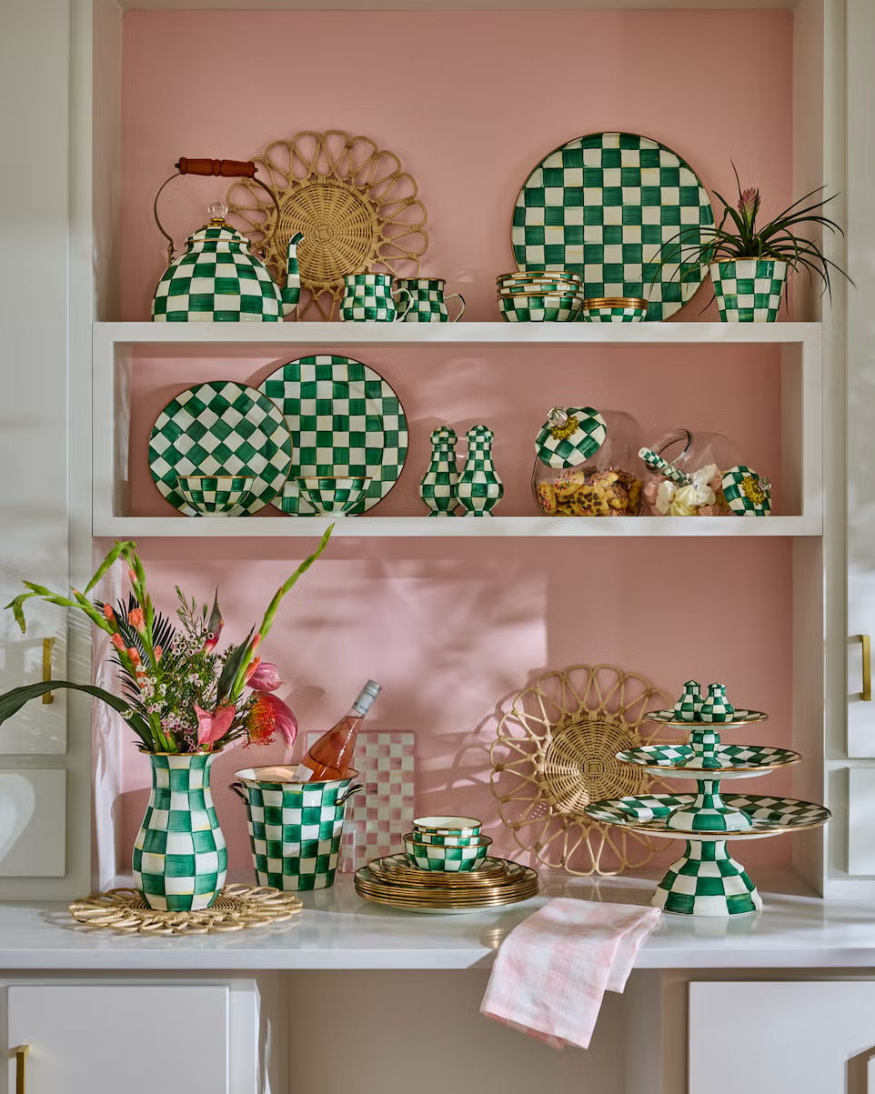 Emerald Check Medium Oval Platter