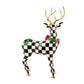 MacKenzie-Childs Holly Check Standing Deer Figurine