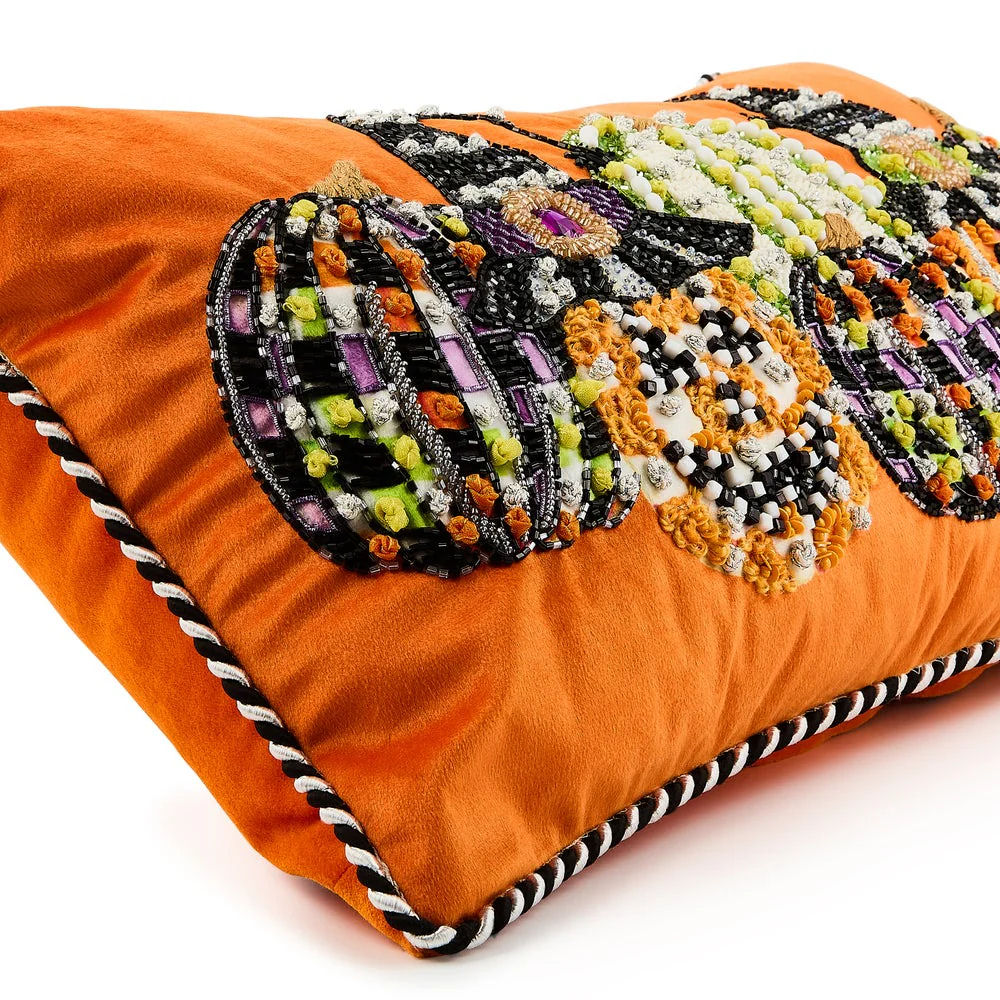 Jack O' Lantern in Hat Lumbar Throw Pillow by MacKenzie-Childs