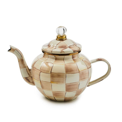 MacKenzie - Childs Mocha Check 4 Cup Teapot - |VESIMI Design|