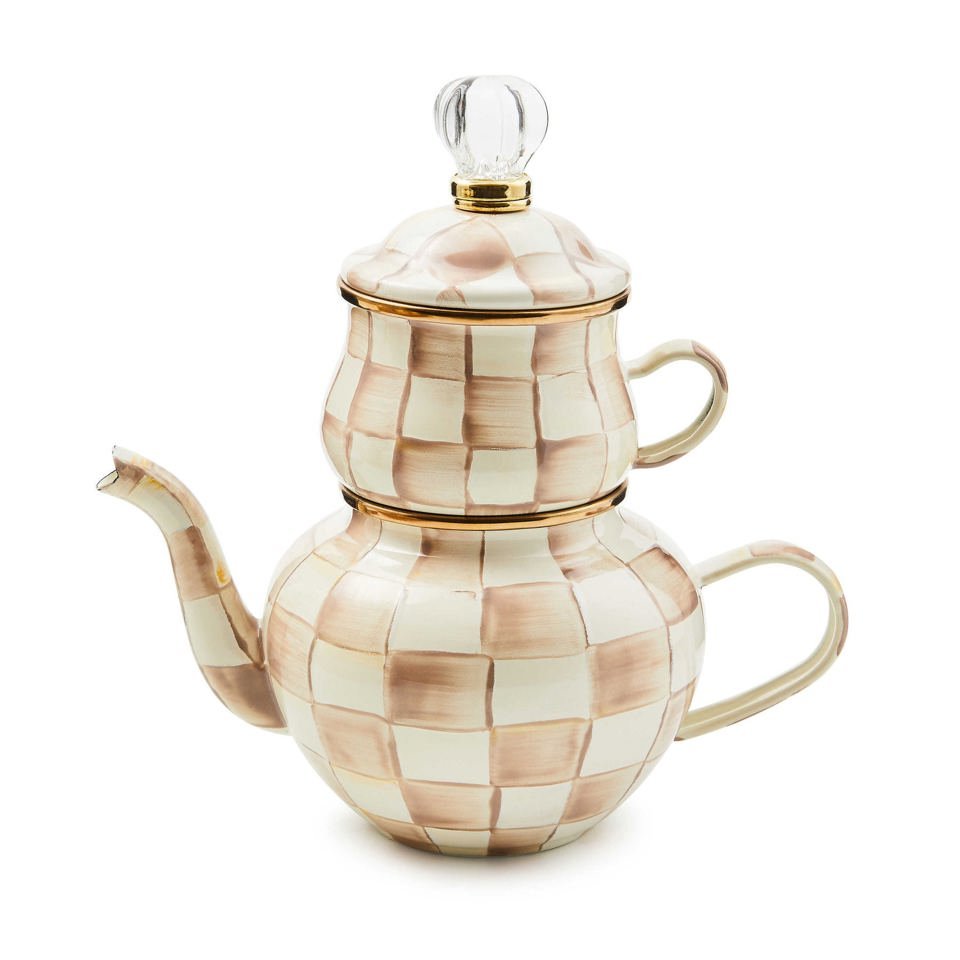 MacKenzie - Childs Mocha Check High Tea - |VESIMI Design|