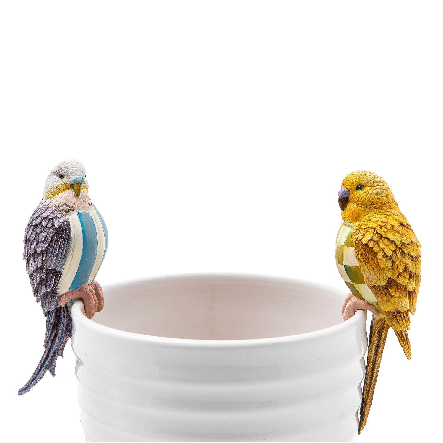 MacKenzie-Childs Parakeet Pot Climber - Blue - |VESIMI Design| Luxury Bathrooms and Home Decor