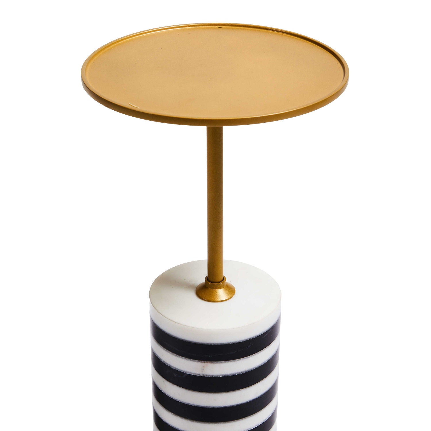 MacKenzie - Childs Priorities Round Stripe Side Table - |VESIMI Design| Luxury Bathrooms and Home Decor