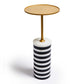 MacKenzie - Childs Priorities Round Stripe Side Table - |VESIMI Design| Luxury Bathrooms and Home Decor