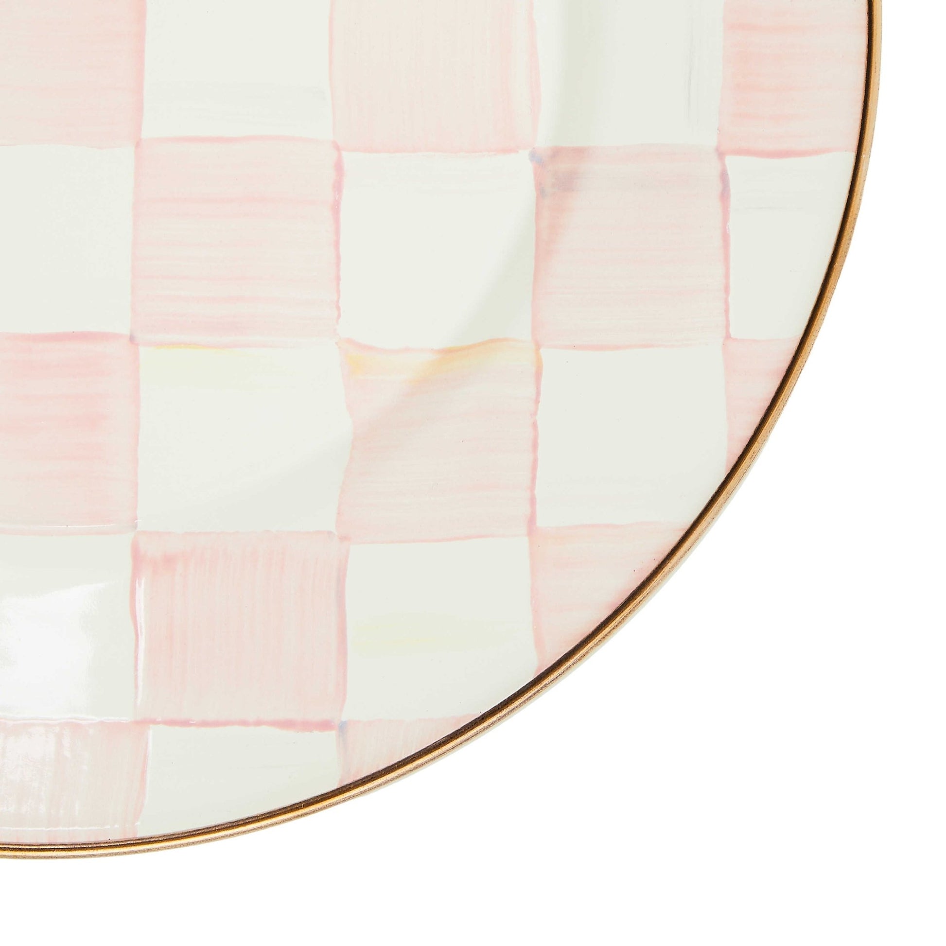 Mackenzie - Childs Rosy Check Dinner Plate - |VESIMI Design| Luxury Bathrooms and Home Decor