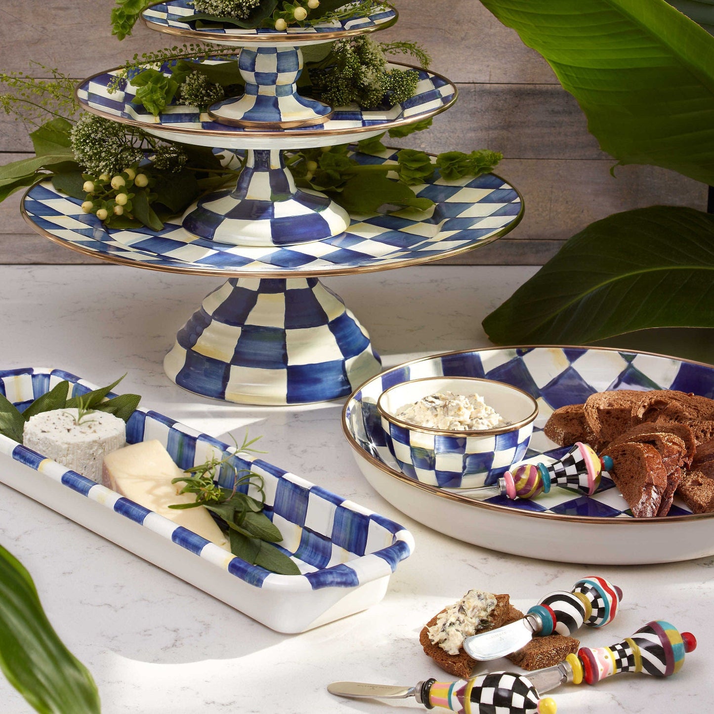 MacKenzie - Childs Royal Check Abundant Bowl - |VESIMI Design| Luxury Bathrooms and Home Decor