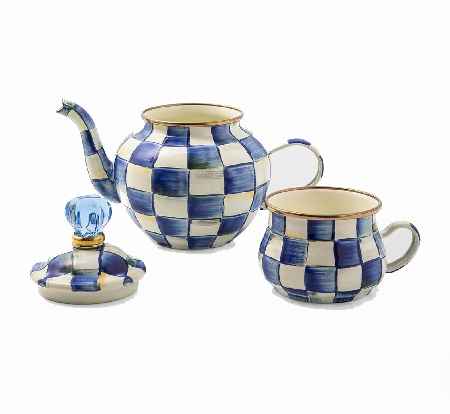 MacKenzie - Childs Royal Check High Tea - |VESIMI Design| Luxury Bathrooms and Home Decor