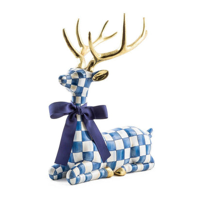 Mackenzie Childs Royal Check Resting Deer - |VESIMI Design| Luxury Bathrooms and Home Decor