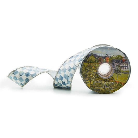 Mackenzie - Childs Sterling Check 2" Ribbon - |VESIMI Design| Luxury Bathrooms and Home Decor