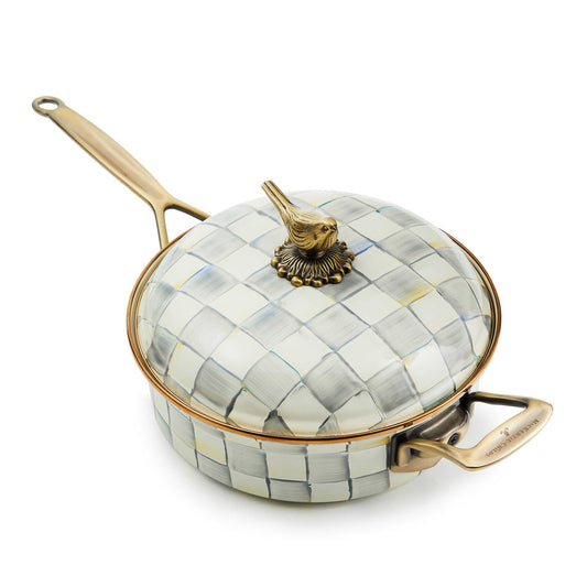 Mackenzie - Childs Sterling Check 3 Qt. Saute Pan - |VESIMI Design|