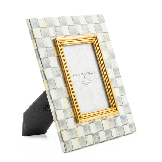 MacKenzie - Childs Sterling Check 4" x 6" Frame - |VESIMI Design| Luxury Bathrooms and Home Decor