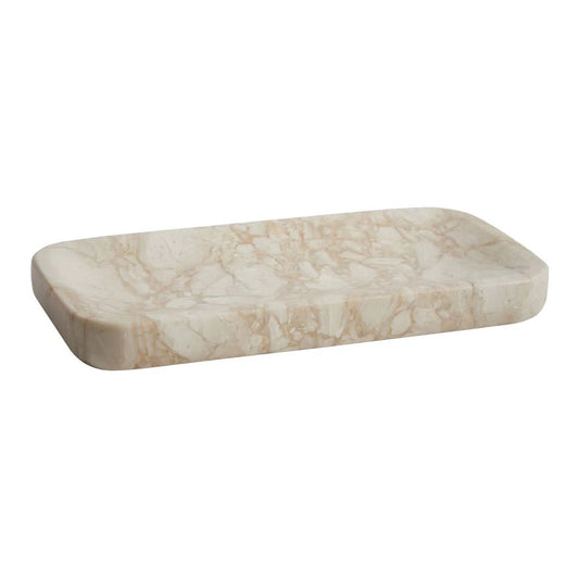 Blake Beige Marble Bathroom Accessories Tray