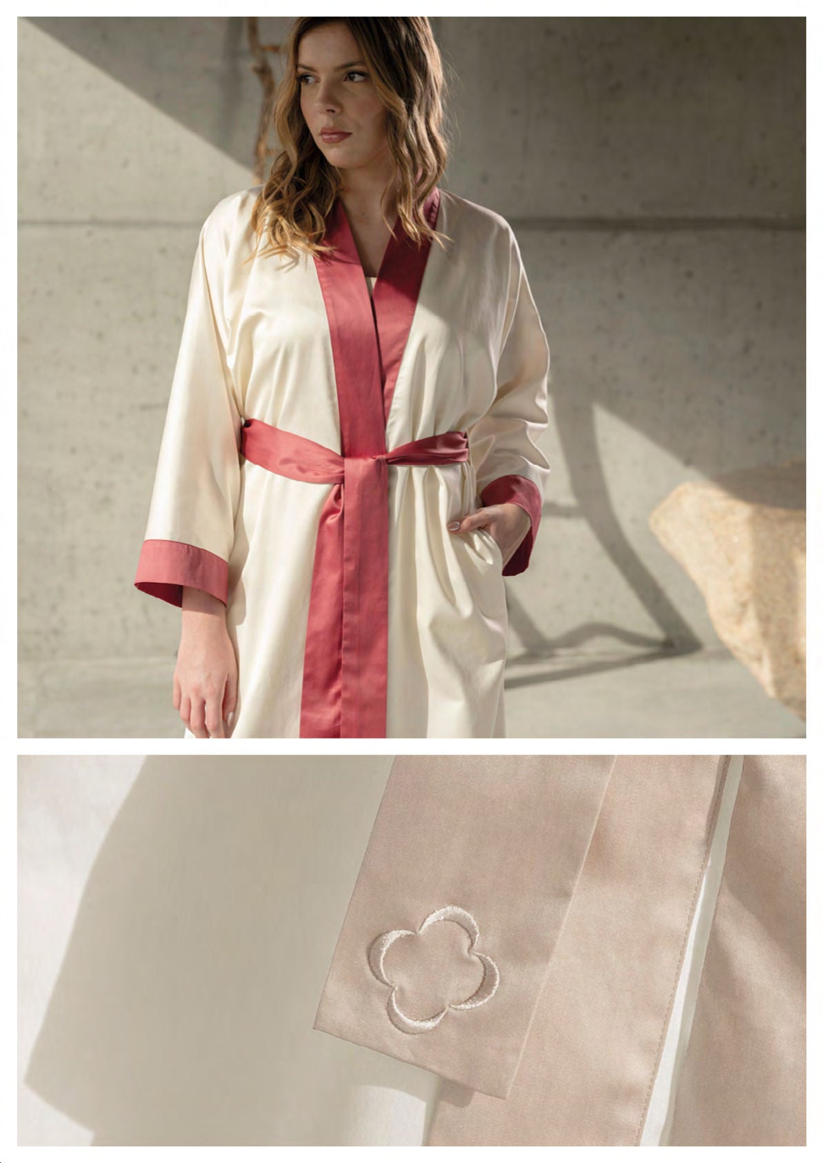 MARY Egyptian Cotton Housecoat by Celso de Lemos - |VESIMI Design| Luxury Bathrooms and Home Decor