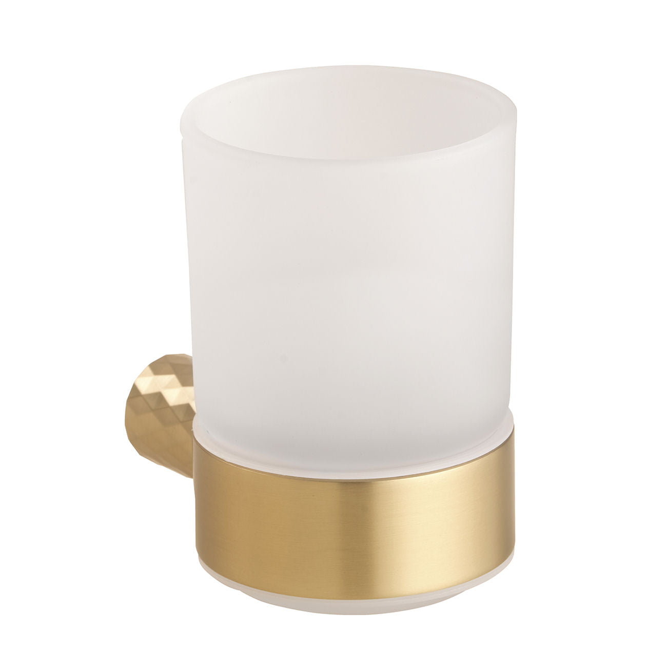 Matt Gold Bathroom Toothbrush Holder | Diamond Collection