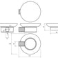 Matt Gold Wall-Mounted Soap Dish | Diamond Collection