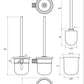 Wall-Mounted Matt Gold Toilet Brush Holder | Diamond Collection
