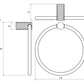 Matt Gold Bathroom Towel Ring | Diamond Collection