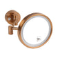 Matte Copper Finish Wall-Mounted LED Makeup Mirror