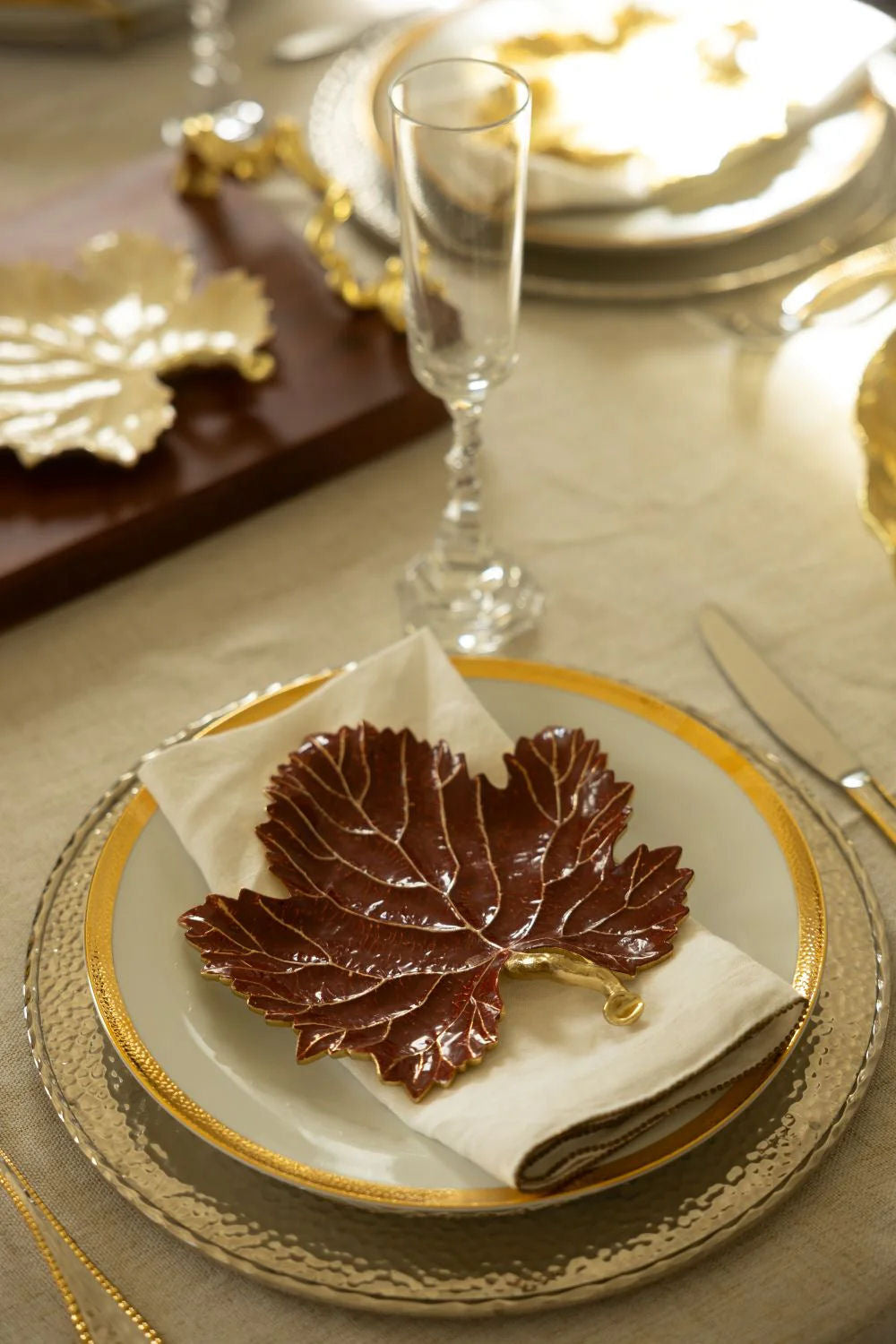 Michael Aram Decor Vine Grape Leaf Dish - Red