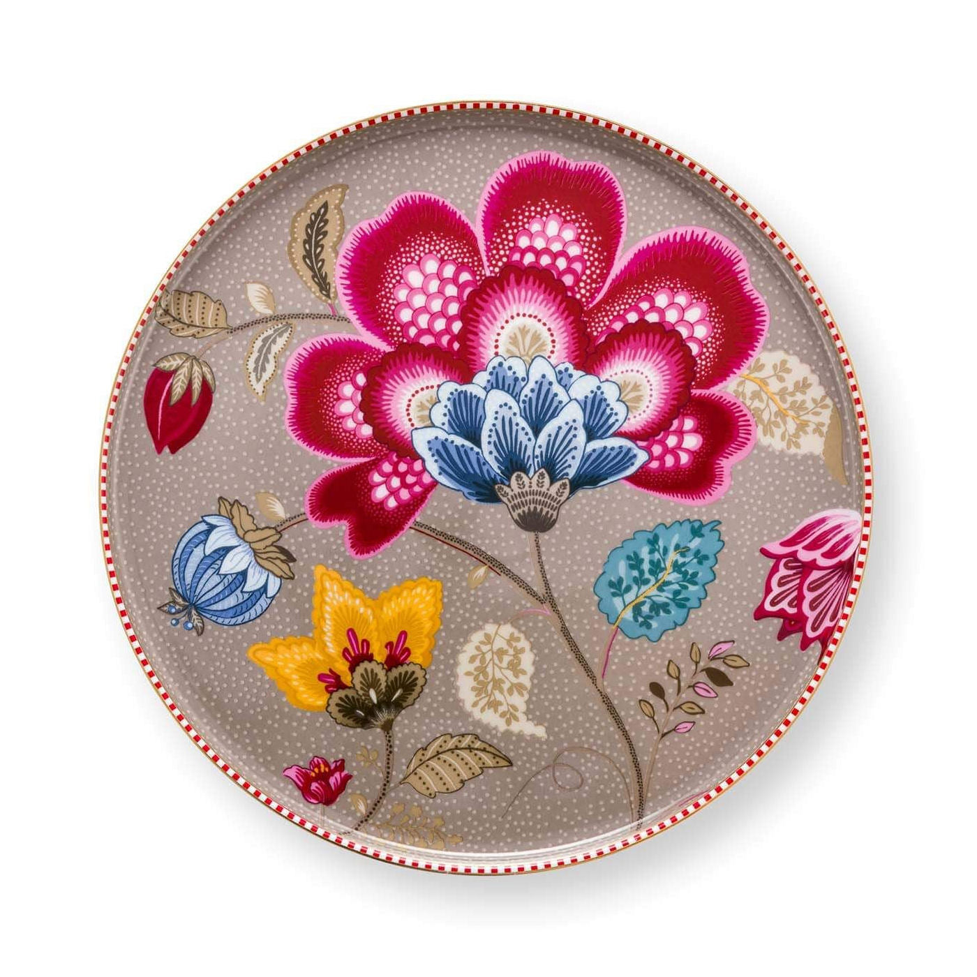 Mini Cake Tray Blooming Tales Fantasy Khaki 21cm - Pip Studio