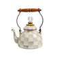 Mocha Check 1 Quart MINI Tea Kettle by MacKenzie-Childs
