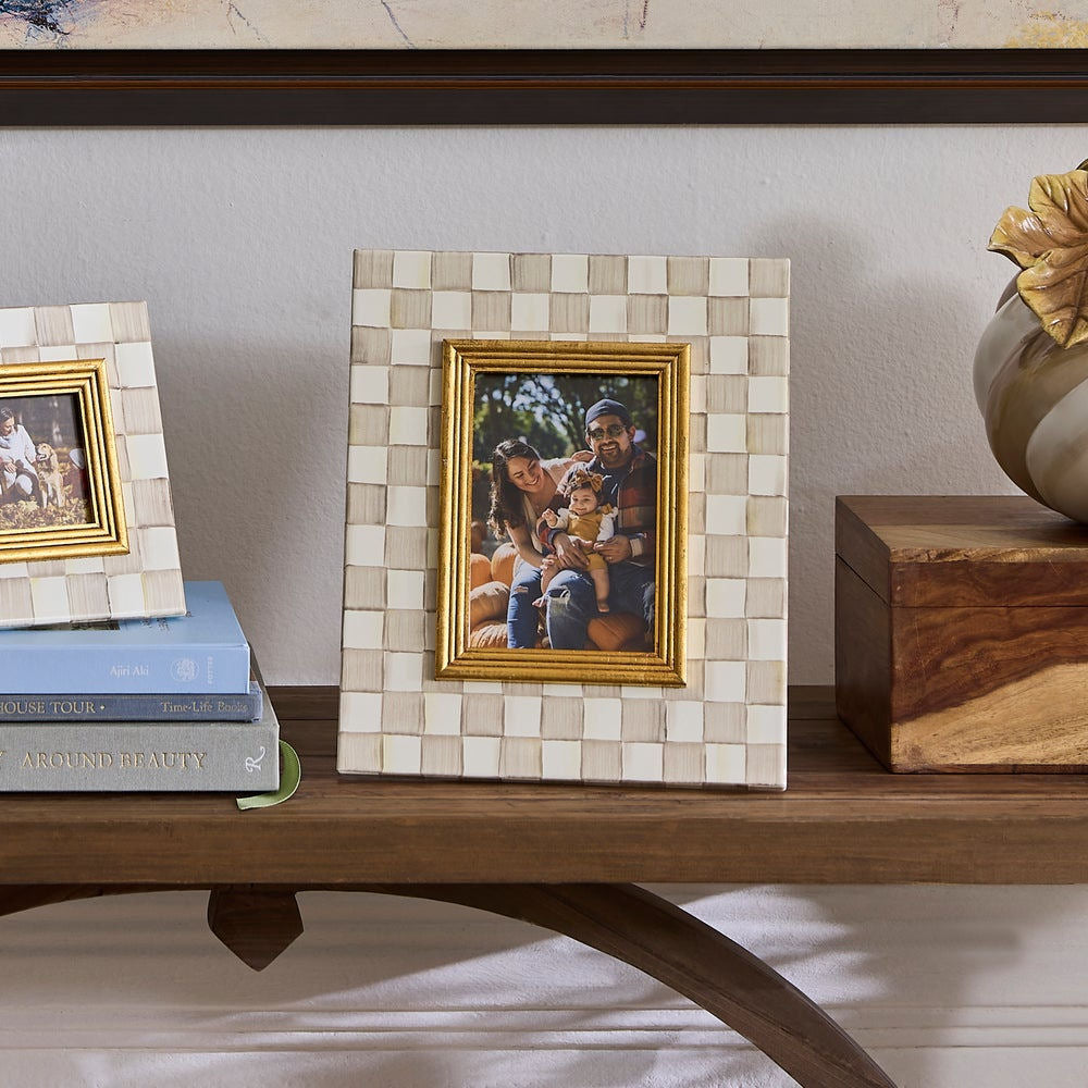 MacKenzie-Childs Mocha Check 4" x 6" Frame