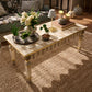 Mocha Check & Stripe Coffee Table by MacKenzie-Childs