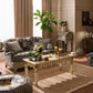 Mocha Check & Stripe Coffee Table by MacKenzie-Childs