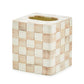 Mocha Check Boutique Tissue Box Cover by MacKenzie - Childs - |VESIMI Design|