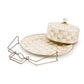Mocha Check Cake Carrier MacKenzie-Childs