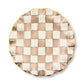 Mocha Check Ceramic Fluted Dessert Plate by MacKenzie-Childs