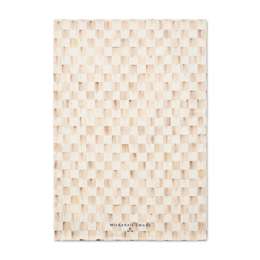 MacKenzie-Childs Mocha Check Dish Towel