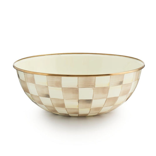 Mocha Check Extra Large Everyday Bowl - |VESIMI Design|