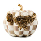 Mocha Check Floral Garland Pumpkin by MacKenzie-Childs